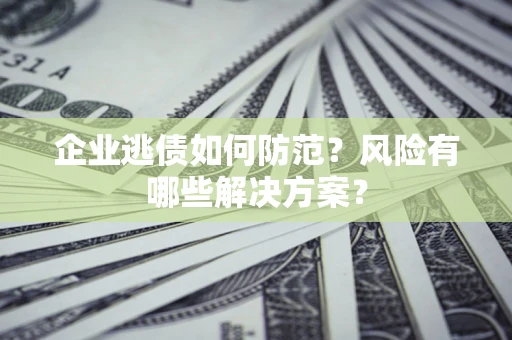 济南企业逃债如何防范？风险有哪些解决方案？