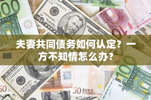 济南夫妻共同债务如何认定？一方不知情怎么办？