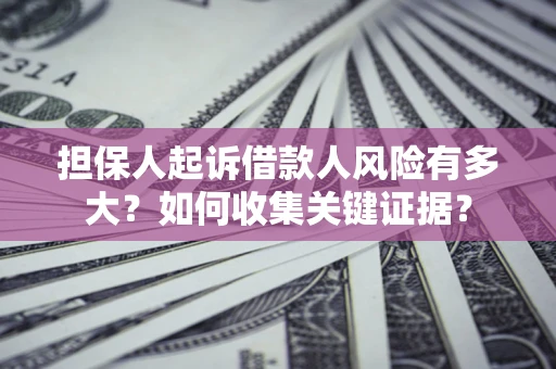 济南担保人起诉借款人风险有多大？如何收集关键证据？